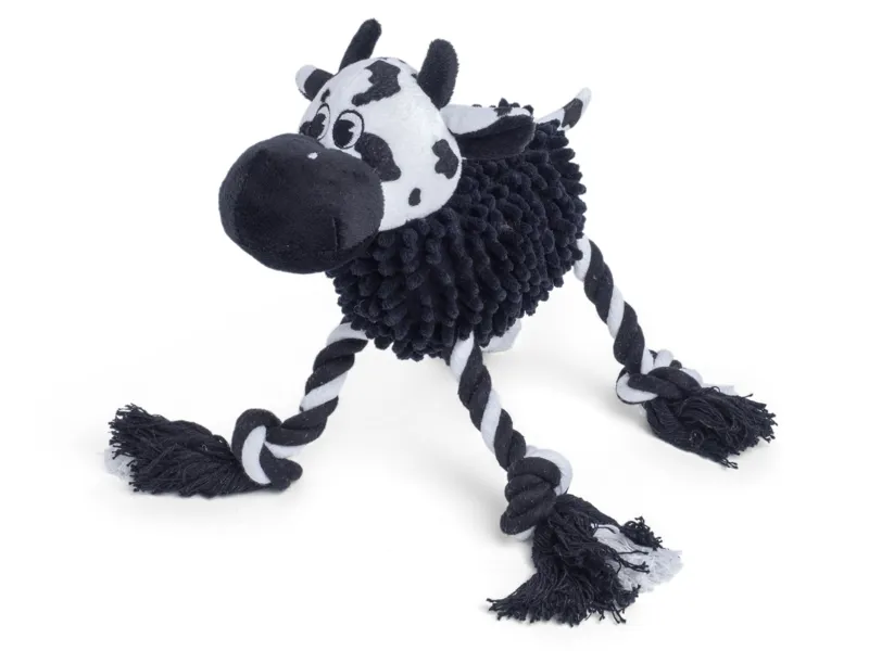 Petface Farmyard Noodle Cow Dog Toy